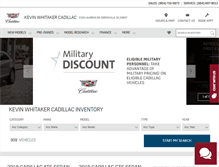 Tablet Screenshot of kevinwhitakercadillac.com